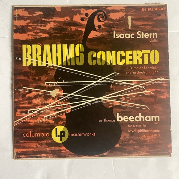 Brahms, Isaac Stern, Thomas Beecham Vintage Vinyl Record